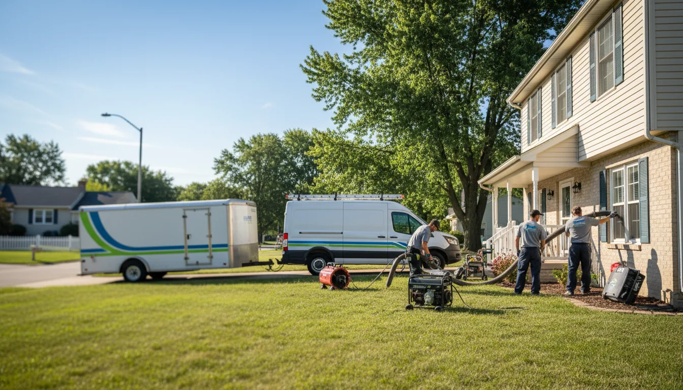 Flooded Basement Restoration And Cleanup With Repair in Springport, IN near me